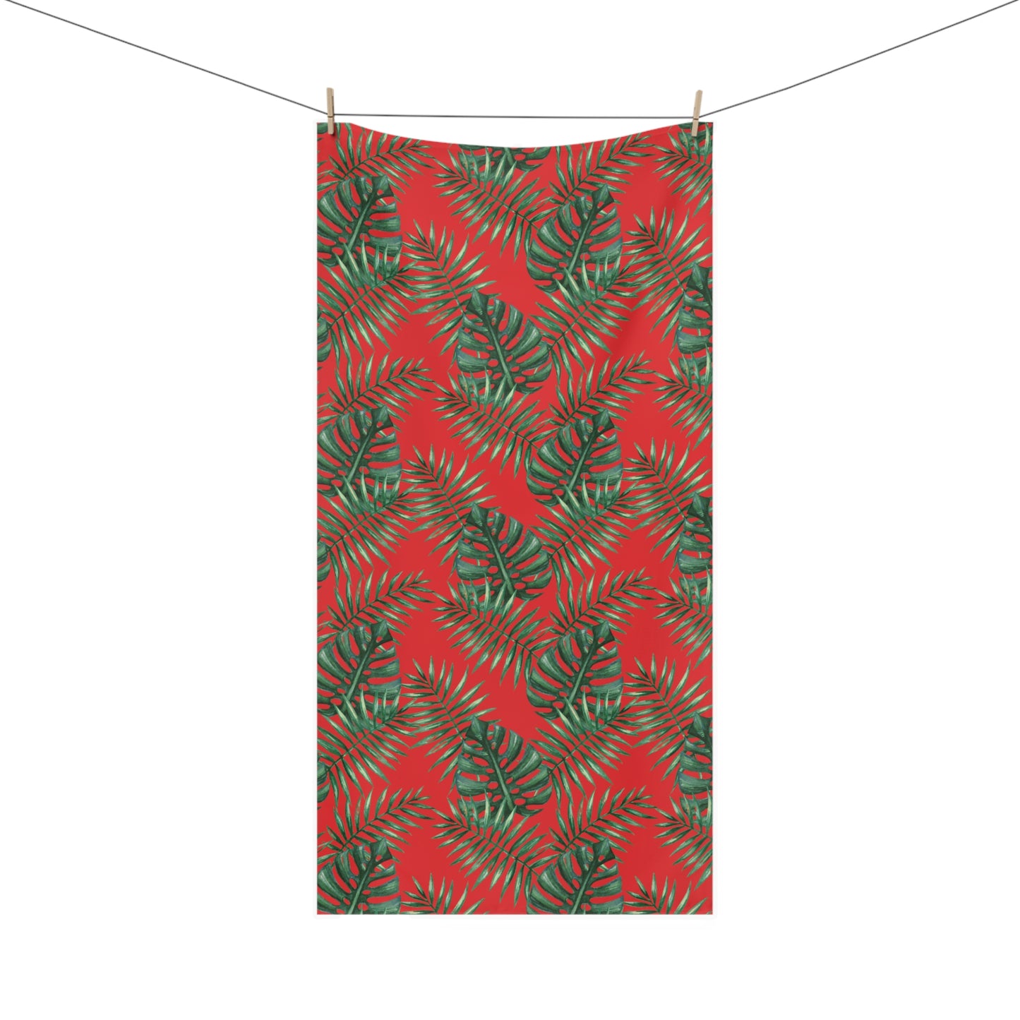 Tropical Bliss Red Mink-Cotton Towel