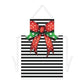 Striped Bow Red Polka Dot Chef Apron with Loop & Ties