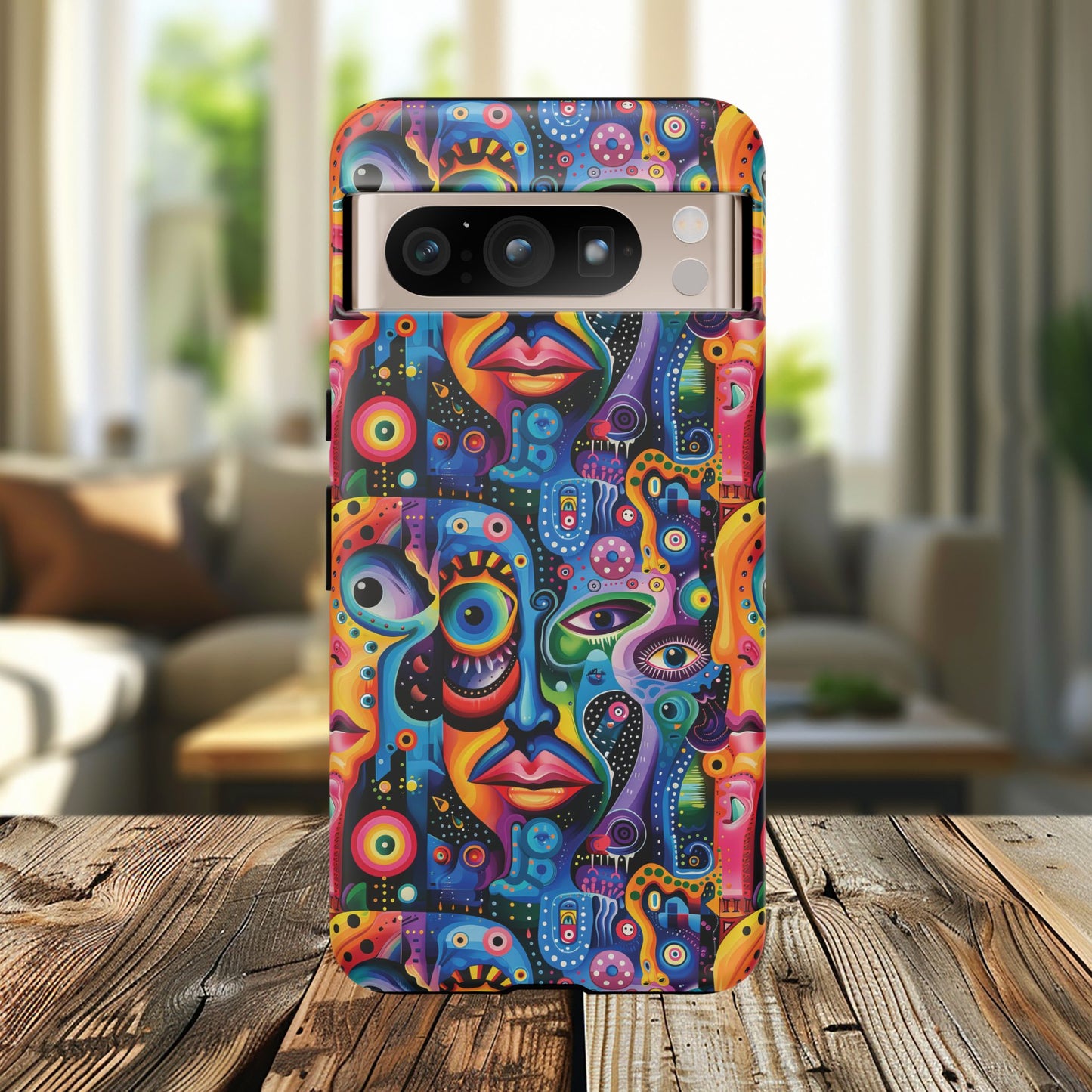 Psychedelic Visions Vibrant Samsung, iPhone and Google Pixel Phone Cases - Colorful Artistic Design