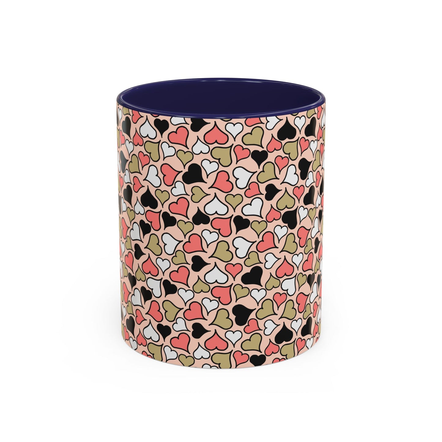 Colorful Heart Pattern Coffee Mug - Perfect Gift for Love & Friendship