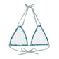 Blue Tropical Bliss Strappy Triangle Bikini Top (AOP)- (PY)