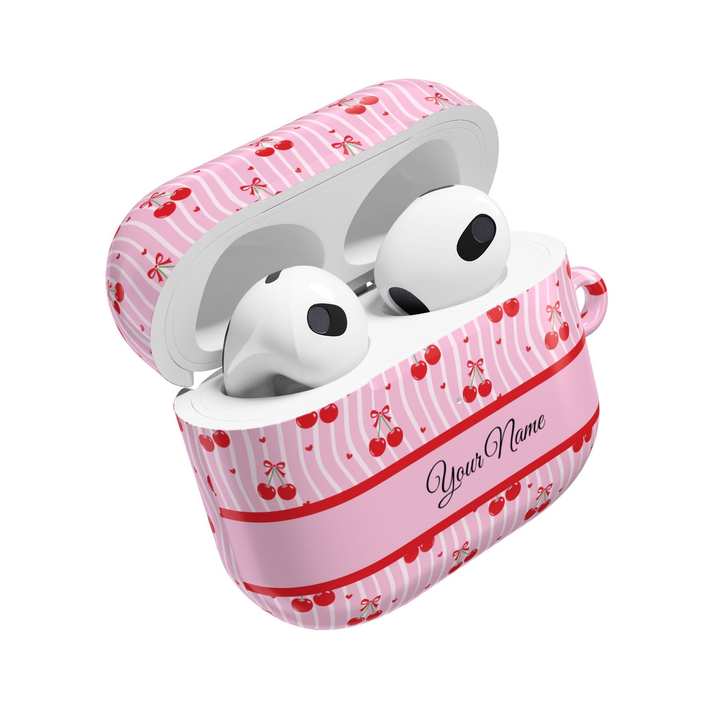 Personalized Cherry Blossom Dreams AirPod Case — Pink Custom Name Charging Cover ,Airpods Pro Gen 1 and 2, Gen 1 to 4.