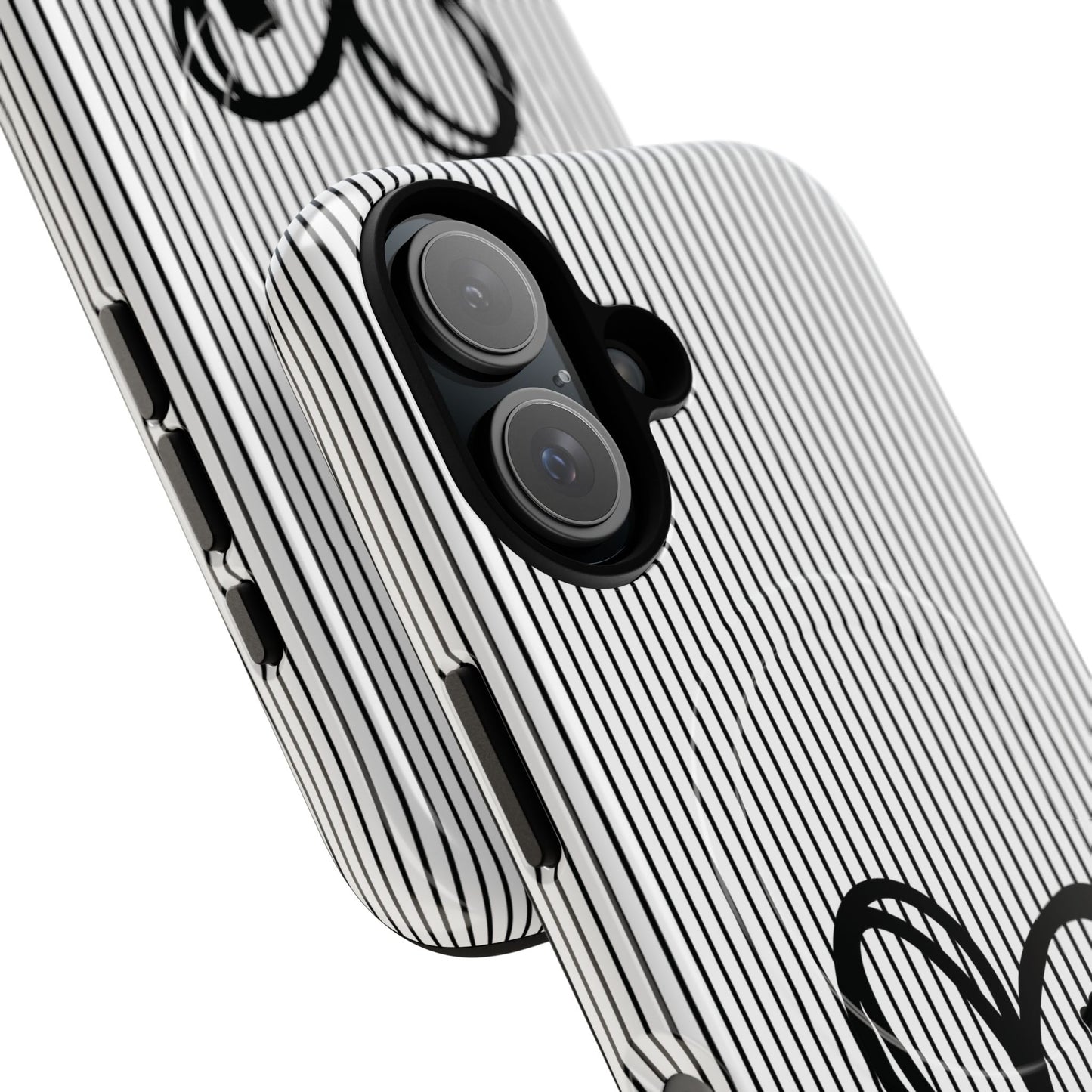 Tough Magnetic Phone Case with Heart & Cross Design, Durable Phone Cover, Unique Gift for Her, Stylish Accessory, Everyday Use