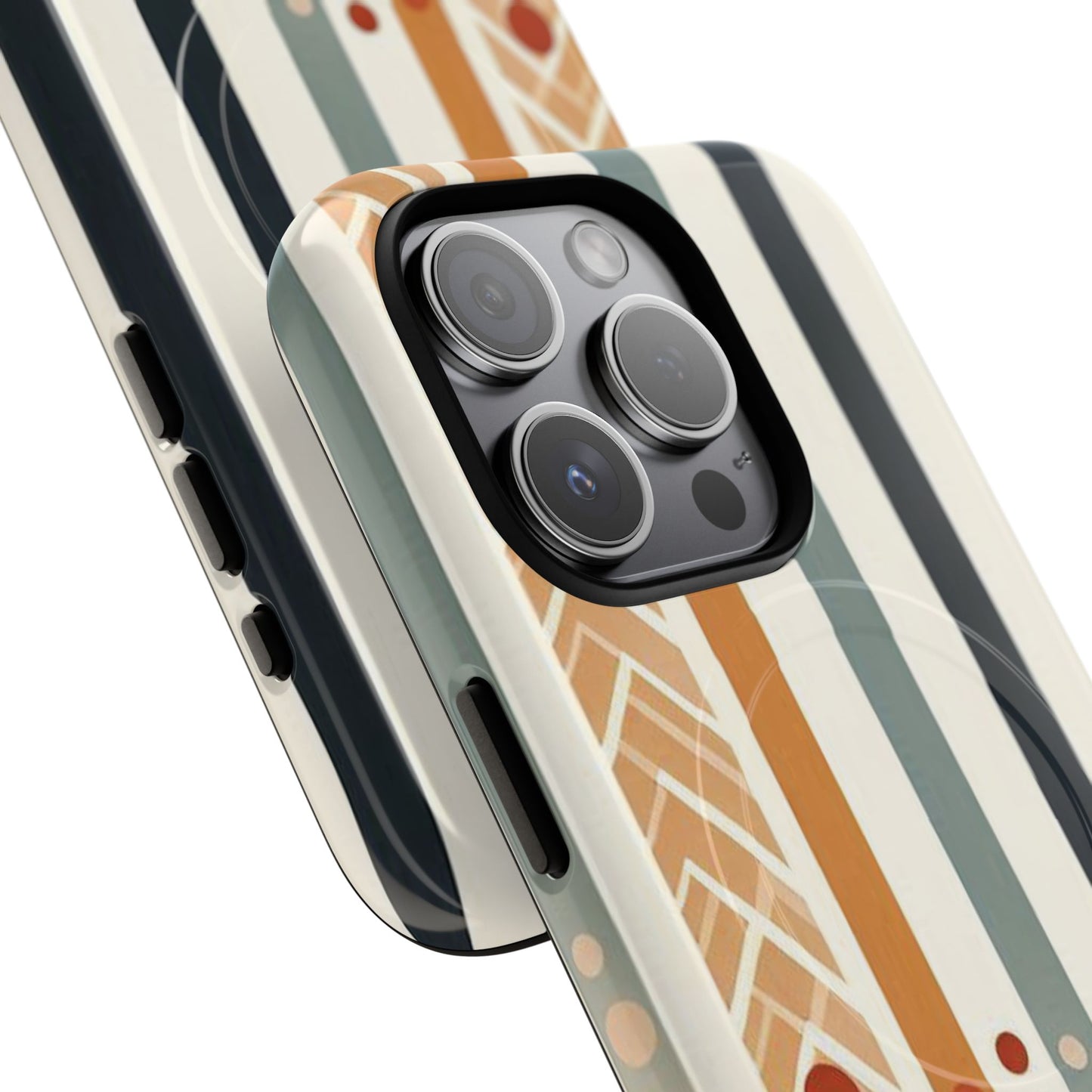 Terracotta Trails Tough Magnetic iPhone Cases for Everyday Use, Floral Patterned Stability Case, Gift for Her, Durable iPhone Accessory.