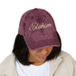Vintage Embroidered Dad Cap with 'ELOHIM GENESIS 1:1' - Stylish Casual Hat, Gift for Him/Her, Summer Accessory, Trendy Streetwear, Spiritual Fashion