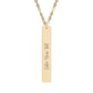 Engraved Vertical Bar Necklace — Personalized Slim Pendant Necklace