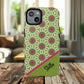 Personalized Meadow Mandala Bloom Vibrant Flower  — Green & Pink Geometric Daisy Design