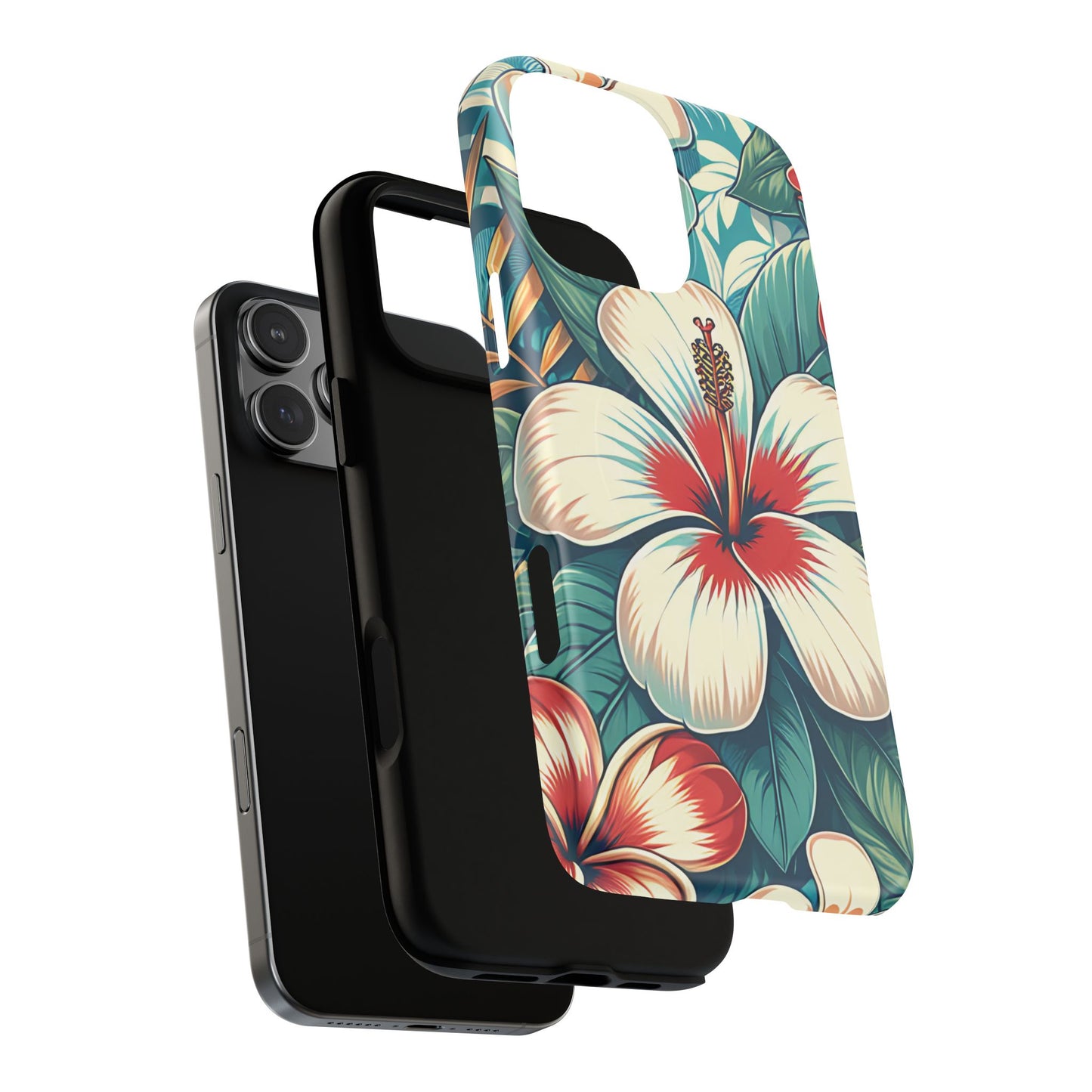 Tropical Hibiscus MagSafe® iPhone® Tough Case - Stylish Phone Protection Gift for Nature Lovers, Vibrant, Summer Vibes.
