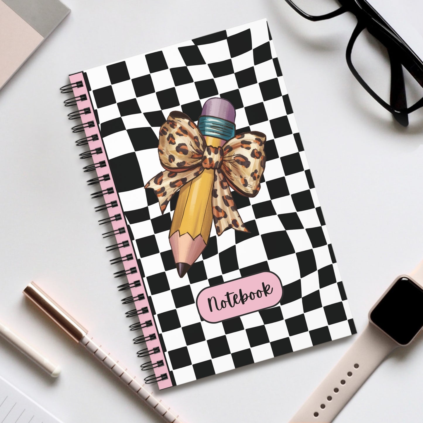 Wild Style Checkered Charm Spiral Journal (EU)- (PY)