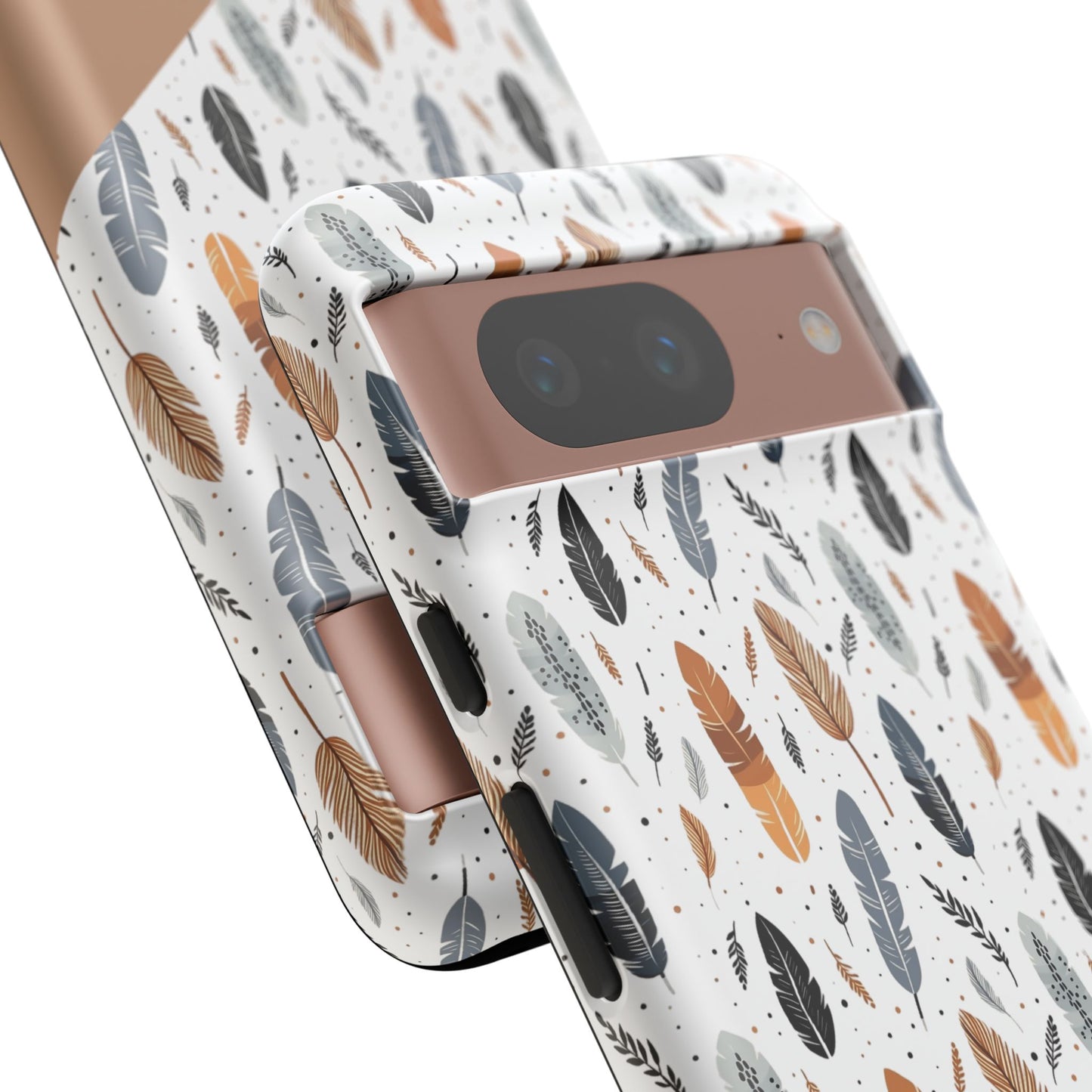 Personalized Whispering Feathers Tough Case — Dark Feather Protective Phone Case for Samsung & Google