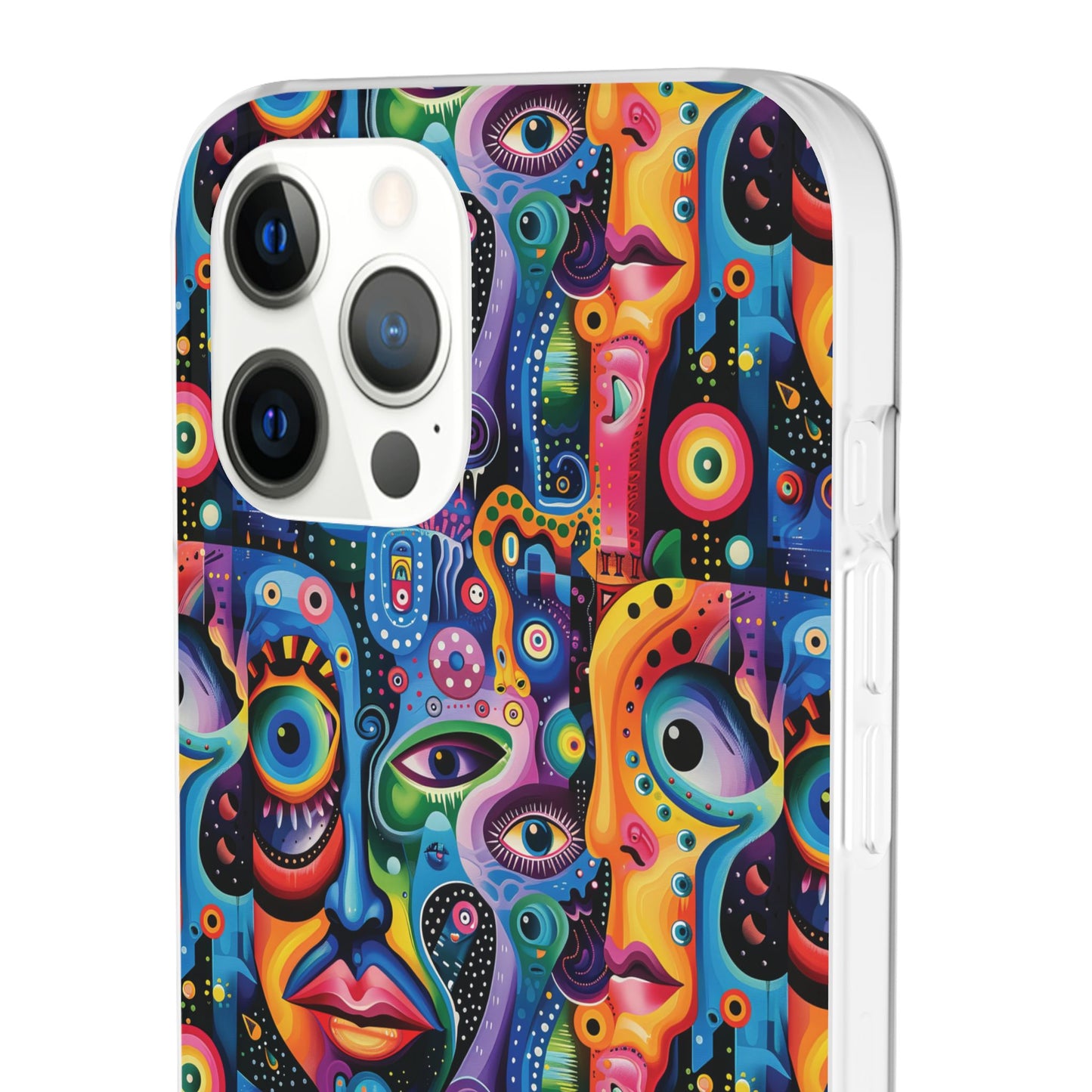 Psychedelic Visions Flexi iPhone and Samsung Case - Colorful Abstract Design.