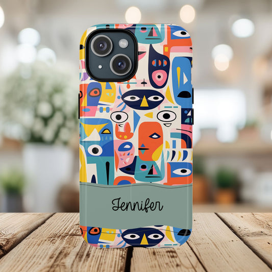 Personalized Vibrant Phone Case,  Magnetic iPhone Cover, Colorful Abstract Protection, Trendy Gift, Unique Tech Accessory, Art Phone Case