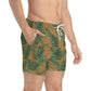 Brown Tropical Bliss Swim Trunks (AOP)