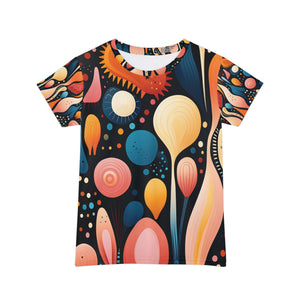 Cosmic Bloom Women's Short Sleeve Shirt (AOP)