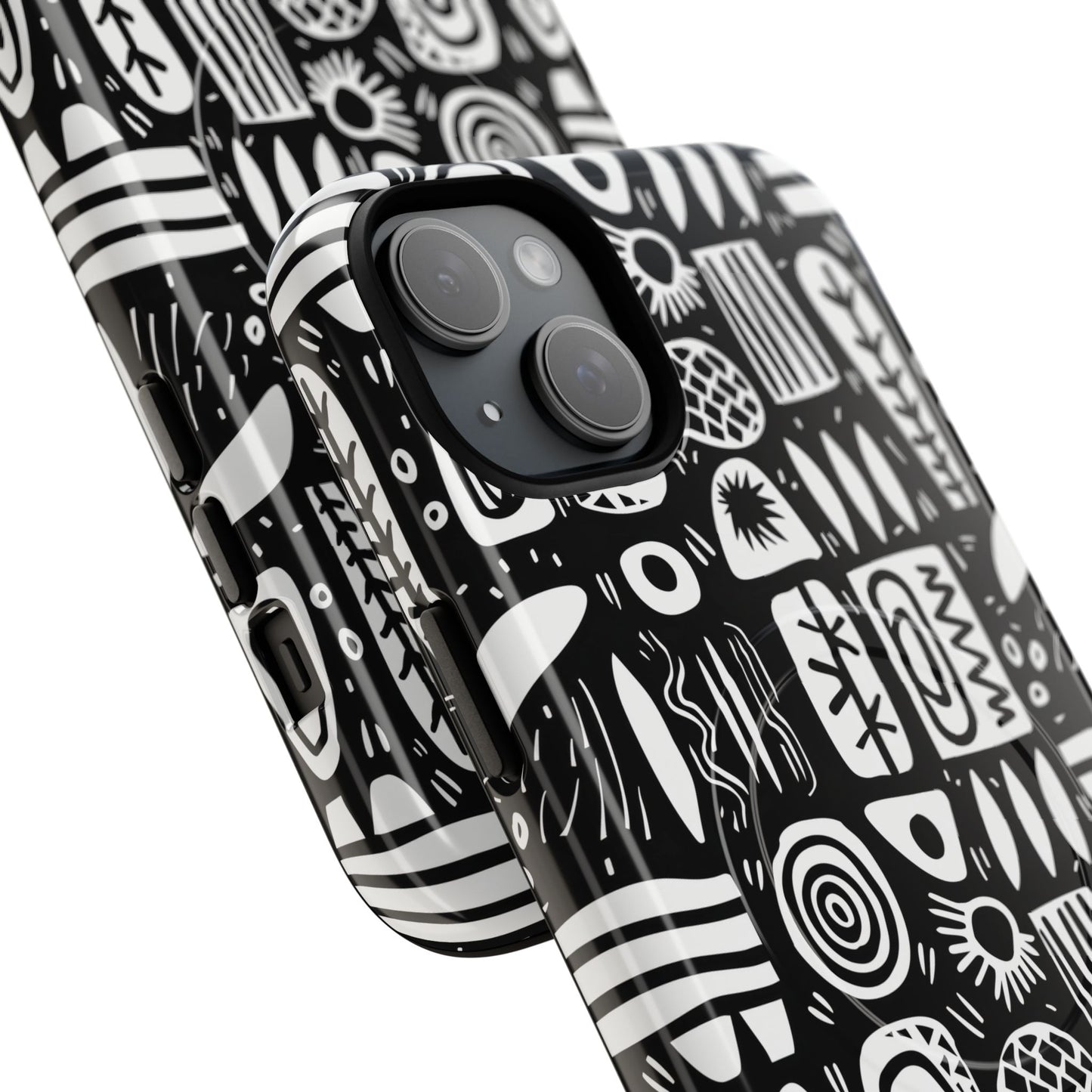 Modern Abstract Geometric Tough Magnetic Phone Case, Durable Phone Accessory, Gift for Him or Her, Artistic Design, Modern Decor