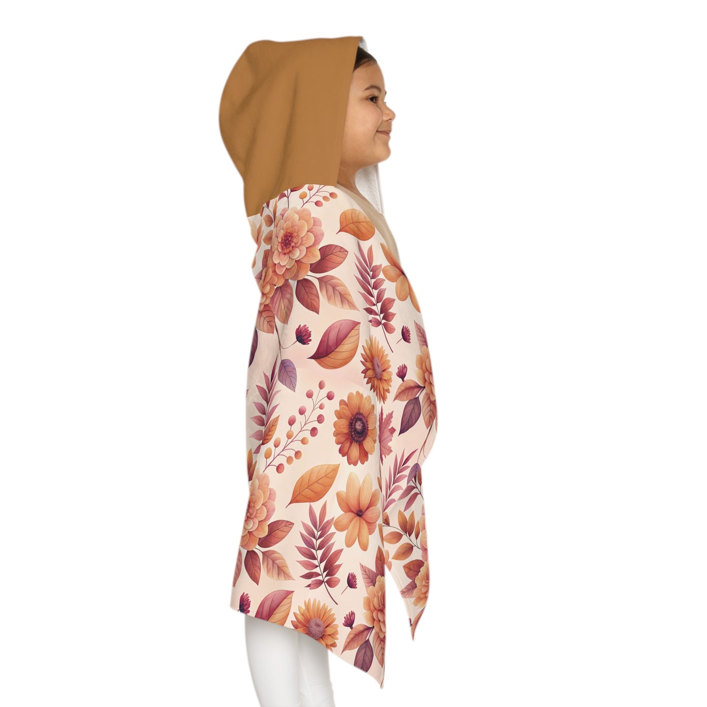 Autumn Blossom Snuggle Youth Hooded Towel