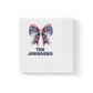 Personalized Patriotic Napkins — Red White & Blue Bow with 'Name or Message'