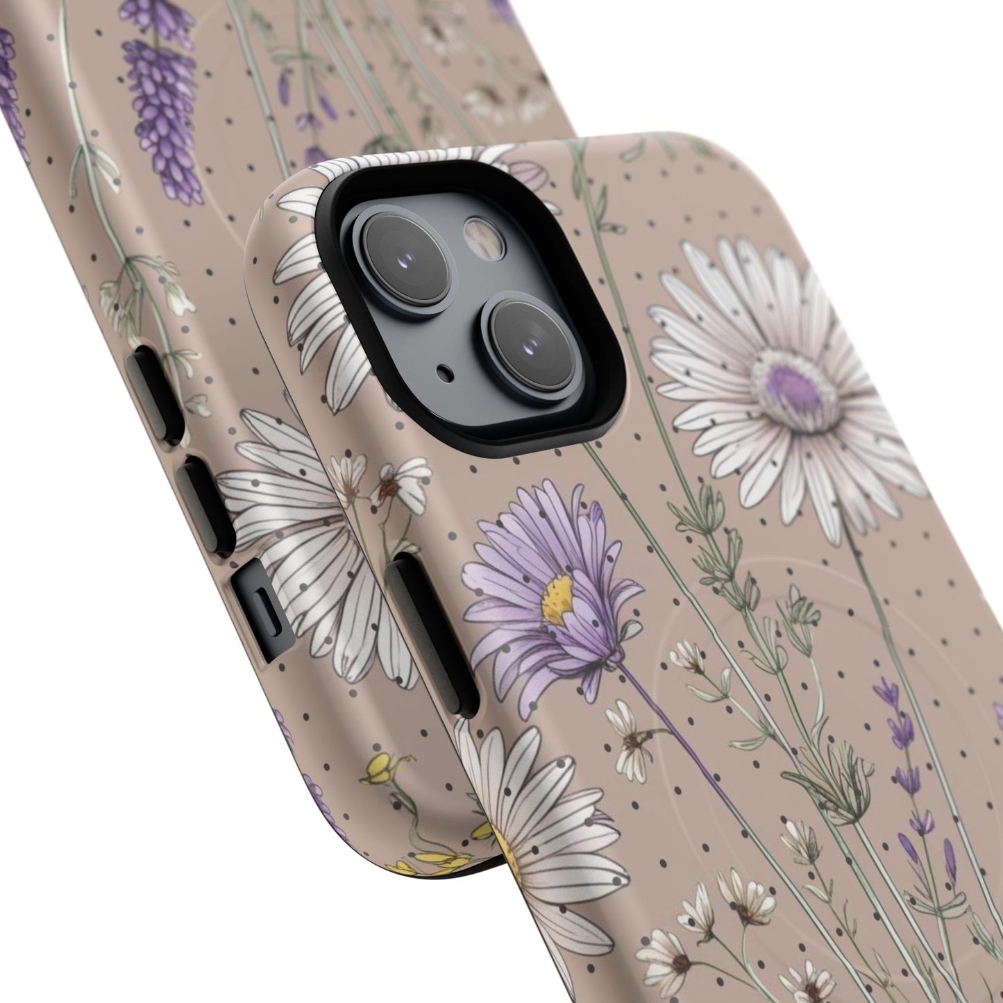 Daisy Delight iPhone Case - Tough Magnetic Cases for Every Occasion, Nature Lover Gift, Durable Mobile Protection, Flower Pattern, Stylish Accessory.