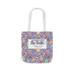 Personalized Purple Doodle Daydream Composition Book Inspired Canvas Tote Bag with Colorful Straps, Cute School Bag, Eco-Friendly Tote, Back to School Shopping Bag, Teacher Gift Idea