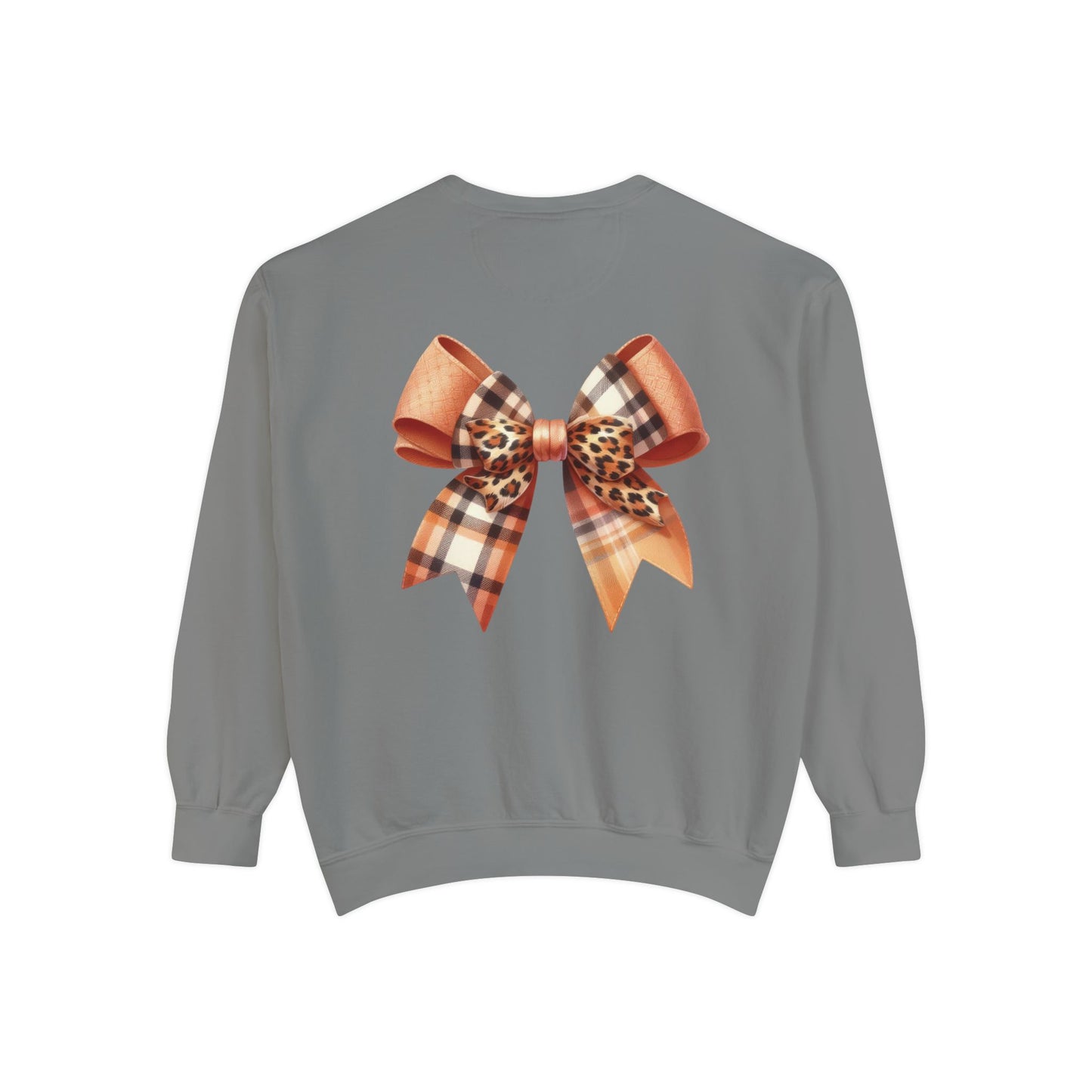 Autumn Highland Cow Charm Unisex Garment-Dyed Sweatshirt