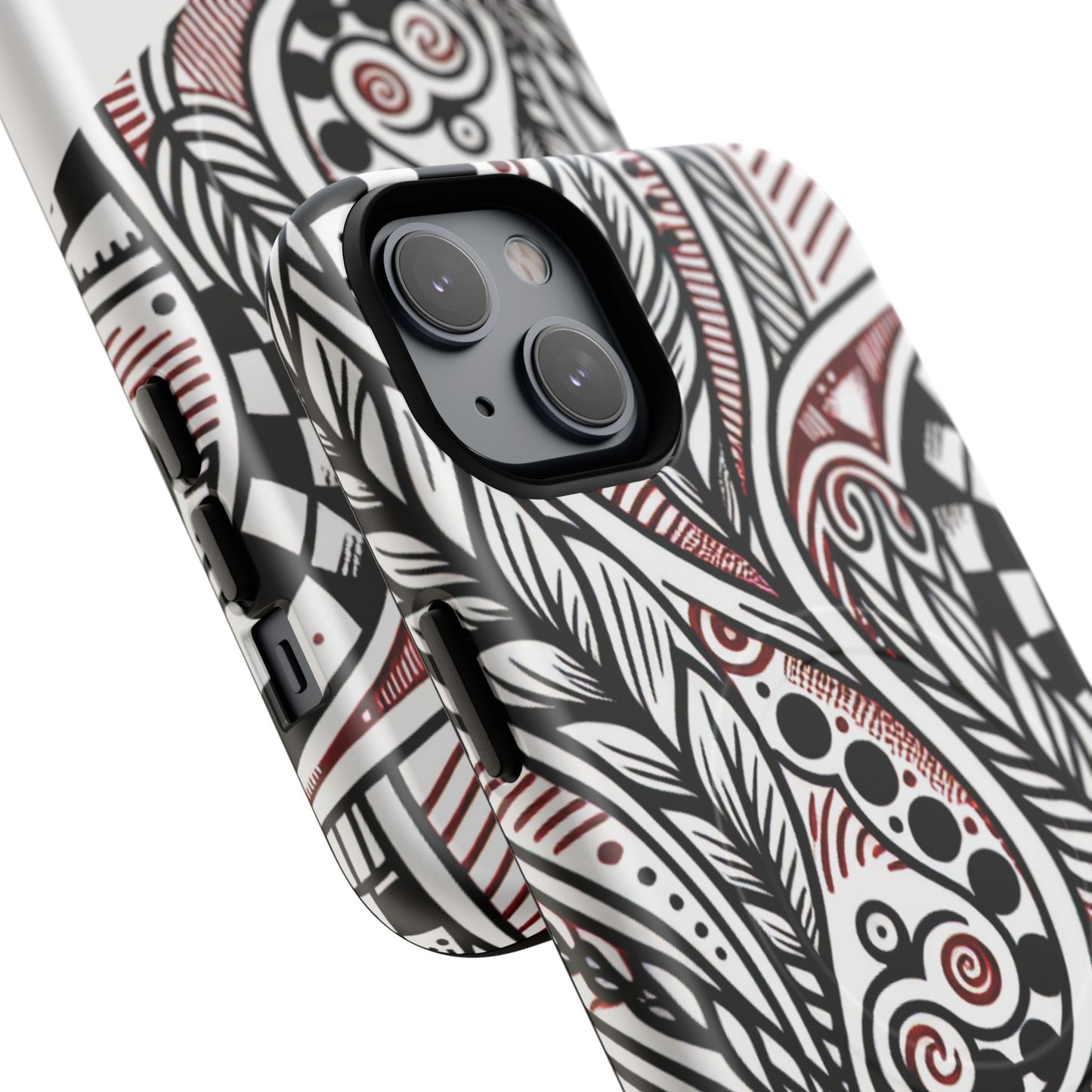InkWhirl Fusion Stylish Tough Magnetic iPhone Case,  Unique Design, Gift for Him/Her, Trendy Accessory, Artist Collaboration, Durable Protection,Magsafe iPhone case