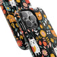 Personalized Whimsical Feline Garden Tough Phone Case — Custom Name iPhone & Samsung