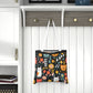 Whimsical Feline Garden Shoulder Tote Bag - Colorful Everyday Accessory