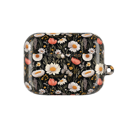 Blossom Elegance: Noir Garden AirPod Case - Chic Floral Design for Nature Lovers- Airpods Pro Gen 1 and 2, Gen 1 to 4.