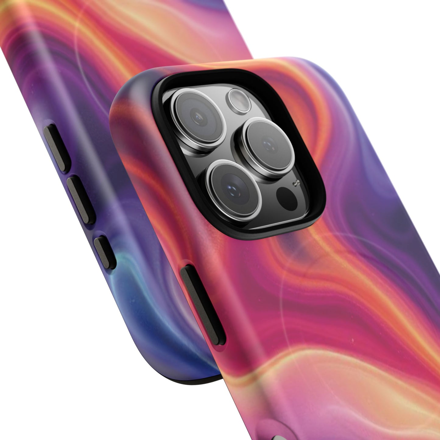 Cosmic Lava Flow Colorful Abstract iPhone Case , Tough Magnetic Protection, Stylish Accessories, Gift for Tech iPhone Lovers, Vibrant Mobile Covers