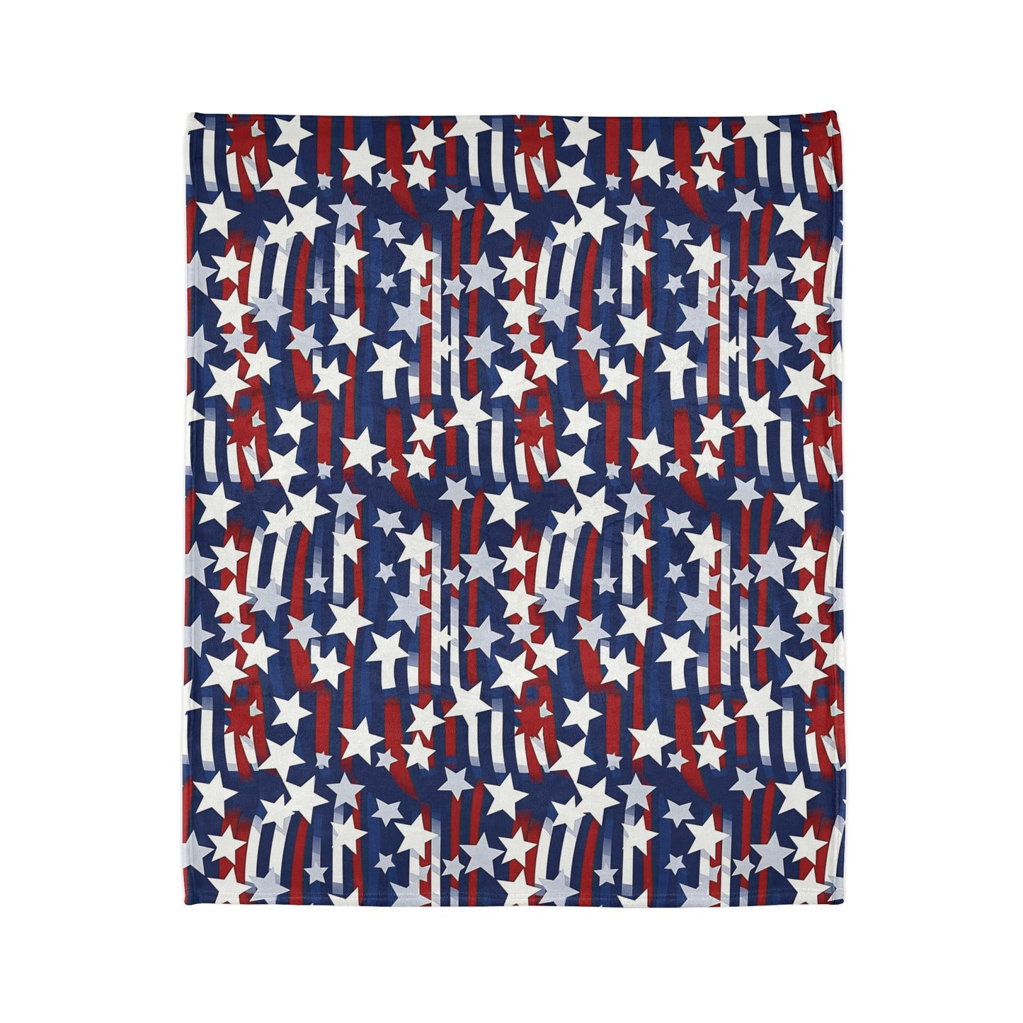 Patriotic Waves Soft Minky Blanket