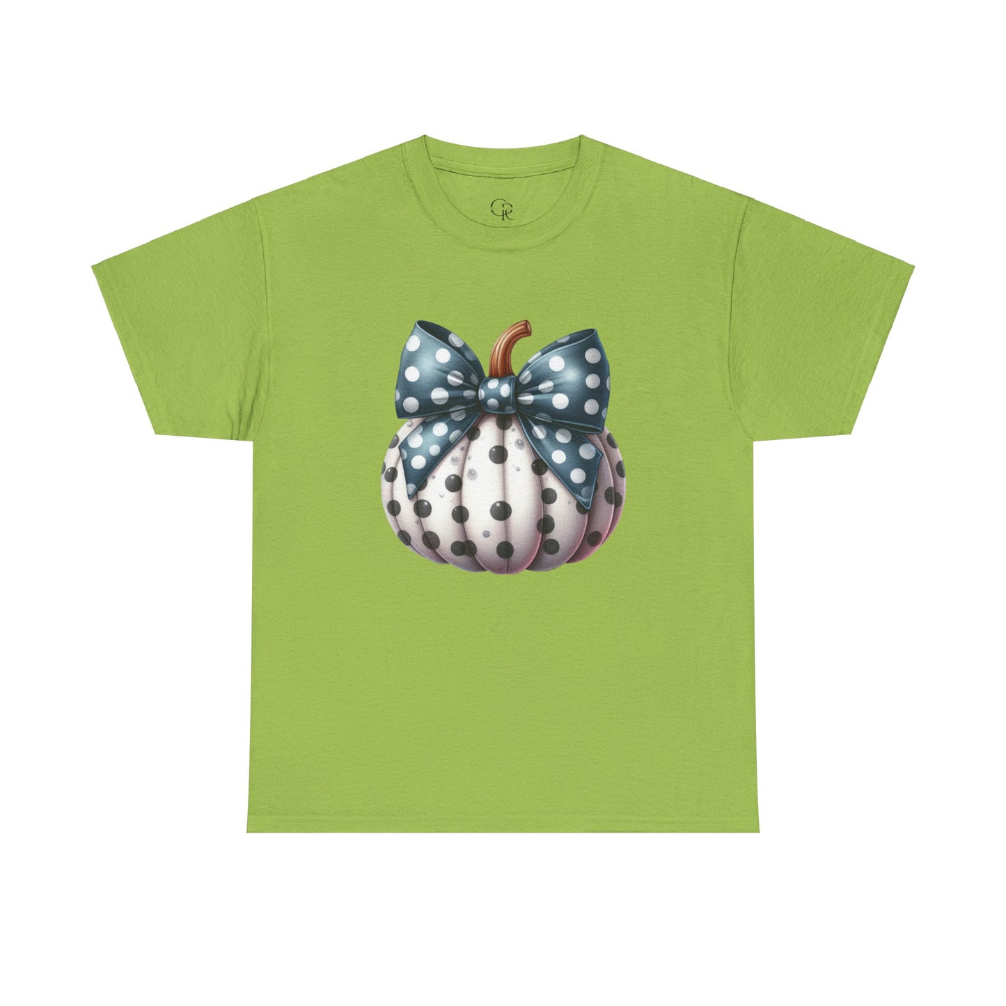 Polka Dot Pumpkin Charm Unisex Heavy Cotton Tee