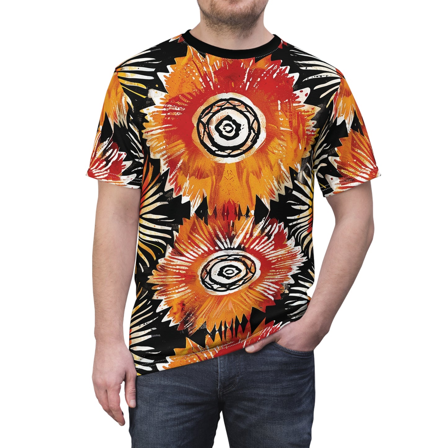 Flame Burst Unisex Tee (AOP)