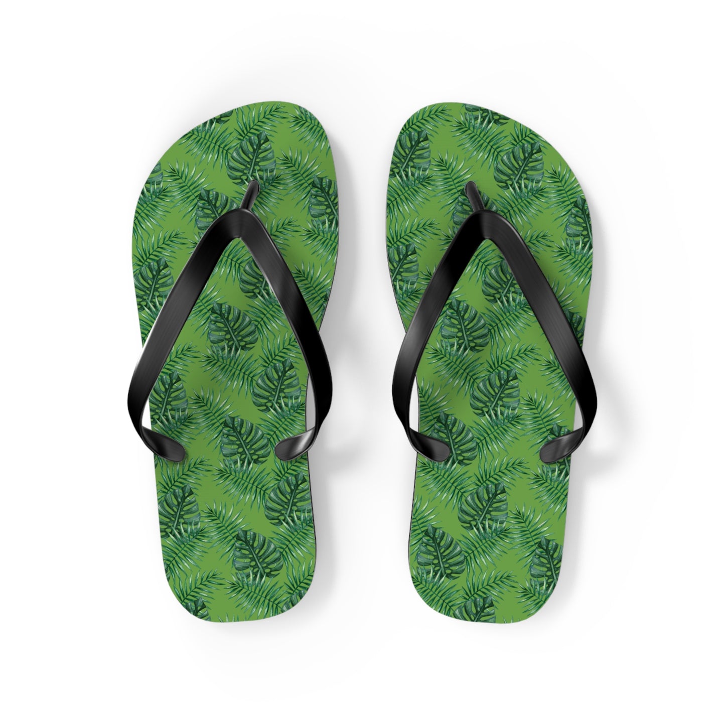 Green Tropical Bliss Flip Flops