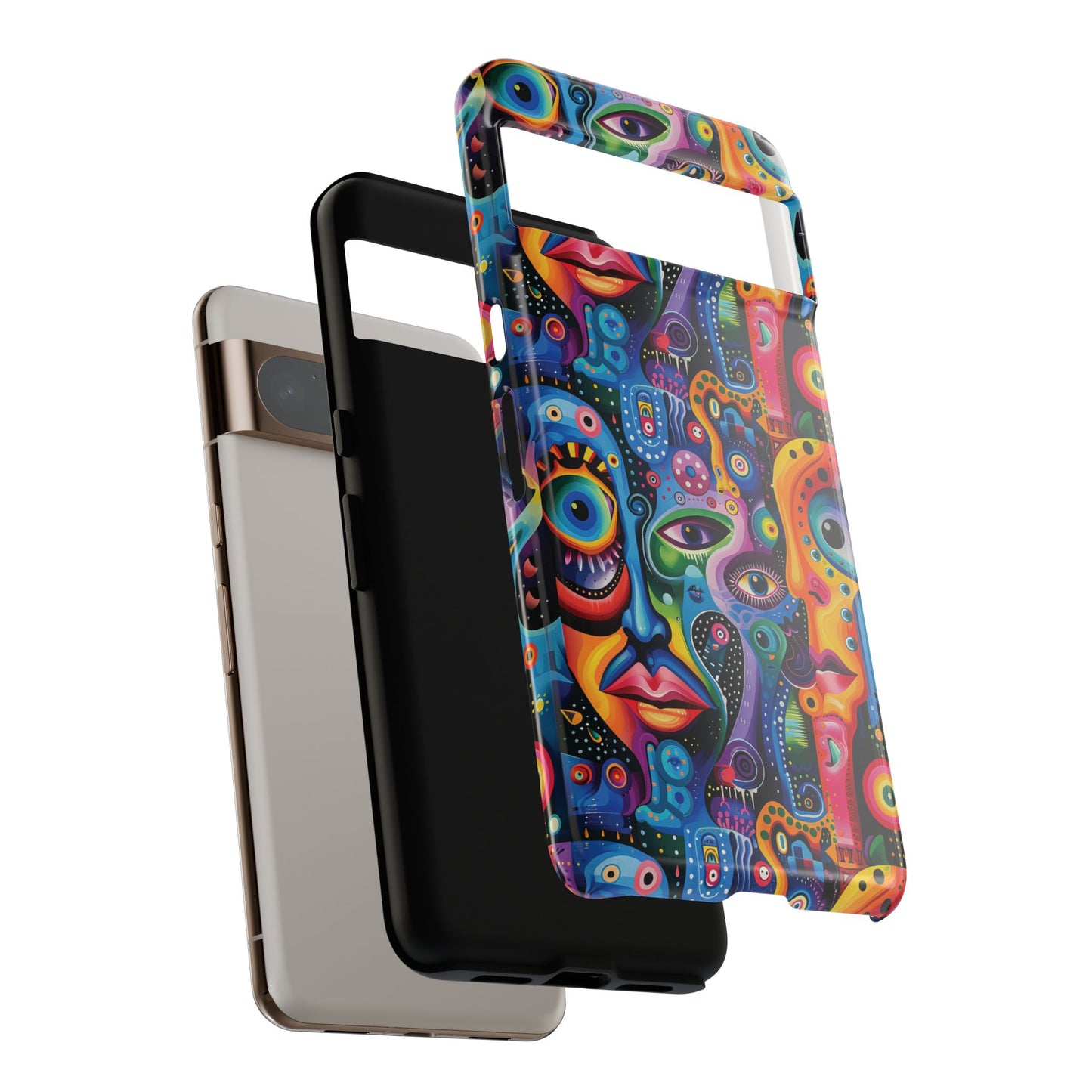 Psychedelic Visions Vibrant Art Google Pixel, iPhone and Samsung Phone Case - Tough Cases for Creative Souls