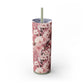 Cherry Blossom Skinny Tumbler with Straw - 20oz Floral Drinkware