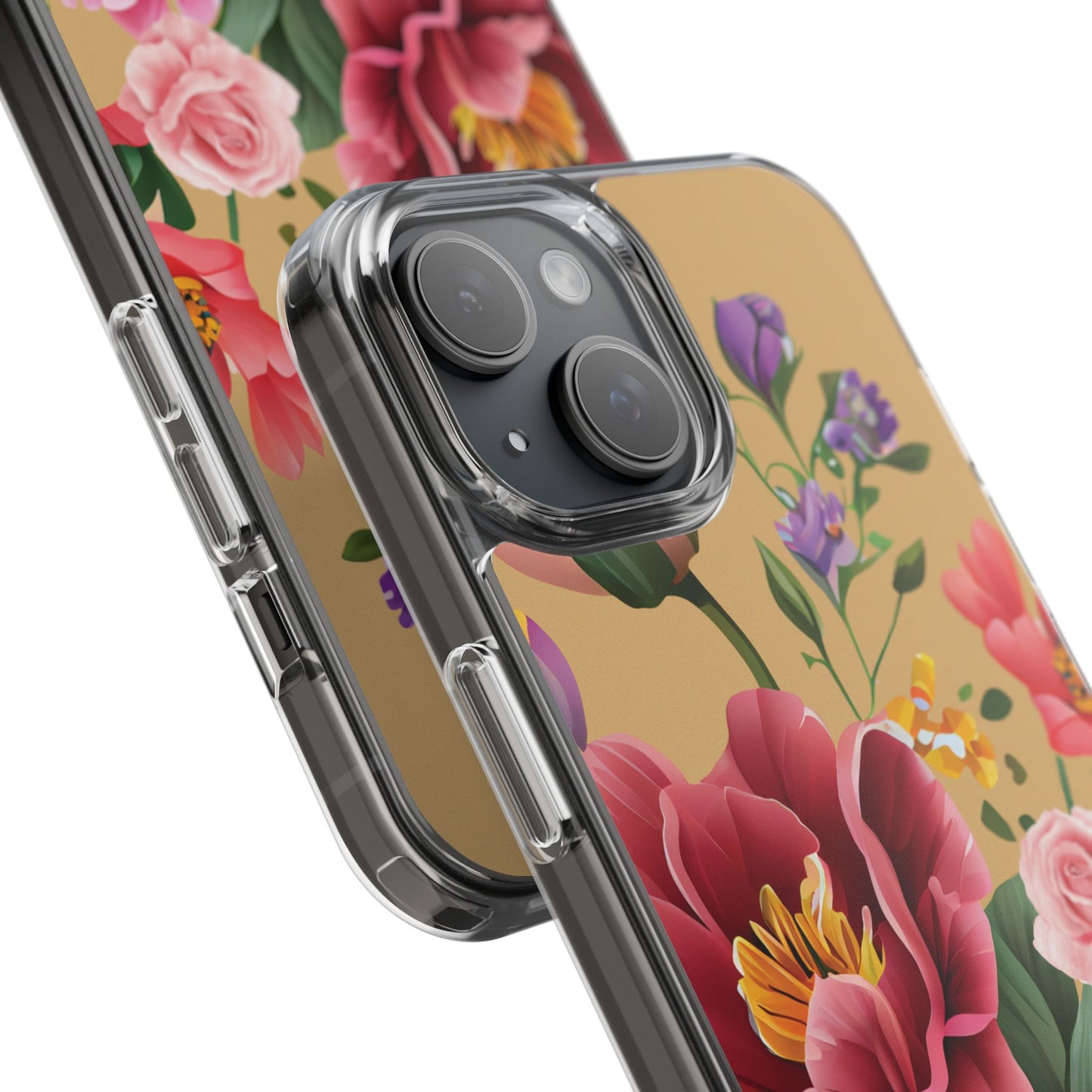 Clear Floral Bible Verse Phone Case — "Let Your Light Shine" (Matthew 5:16) for iPhone and Samsung Cases.