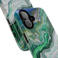 Marbled Tough iPhone Case, Magnetic Protector, Stylish Tech Accessory, Durable iPhone Cover, Unique Gift Idea