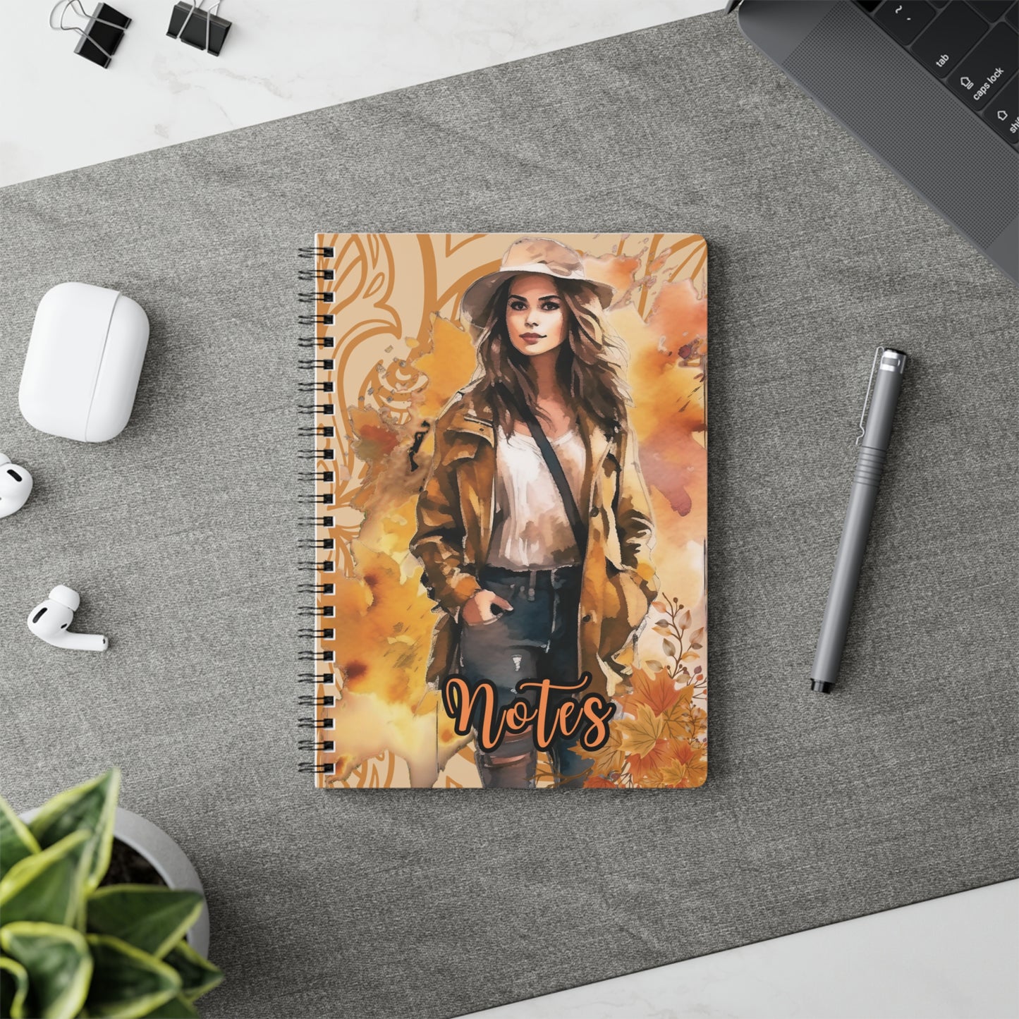 Fall-Inspired Wirobound Notebook, Perfect for Journaling, Notes, Gift for Students, Autumn Aesthetic, Back-to-School Supplies