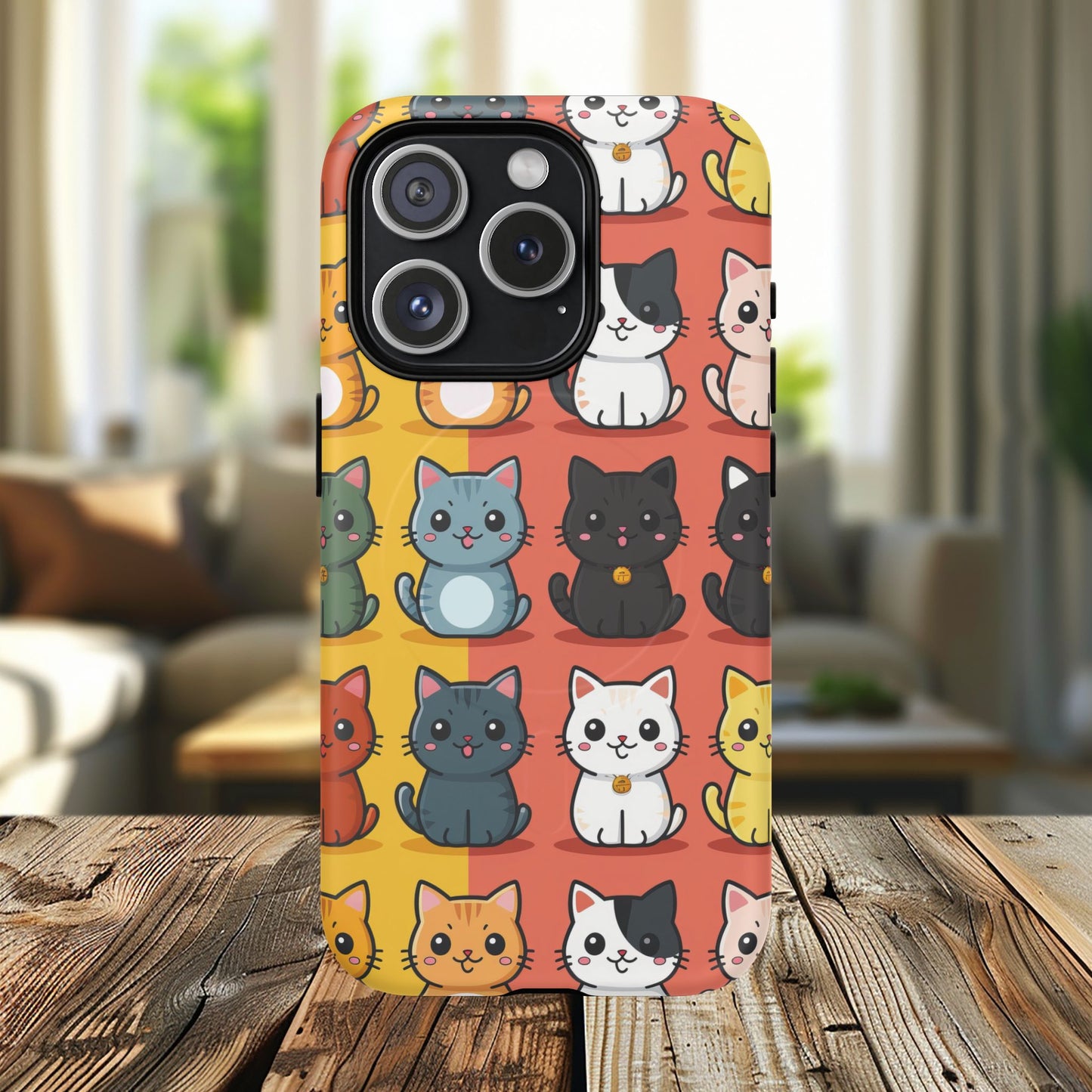 Cute Cat Magnetic Phone Cases for Pet Lovers, Durable Cases, Animal Design, Fun Gift, Unique Accessories