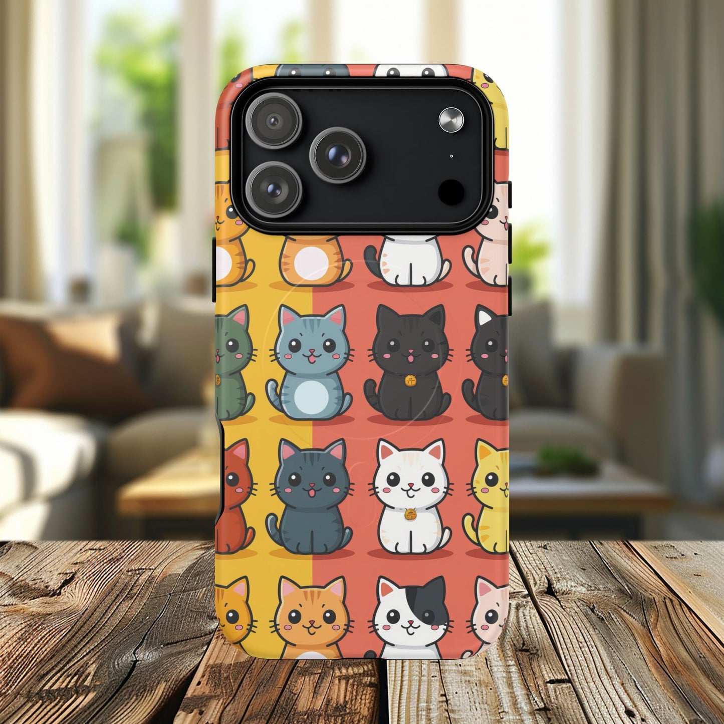 Cute Cat Magnetic Phone Cases for Pet Lovers, Durable Cases, Animal Design, Fun Gift, Unique Accessories