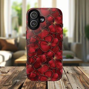 Velvet Petal Noir Tough iPhone Magnetic Case, iPhone Cover, Stylish Accessories, Gift for Her, Gift for Mother's, Floral Design, Protective iPhone Case