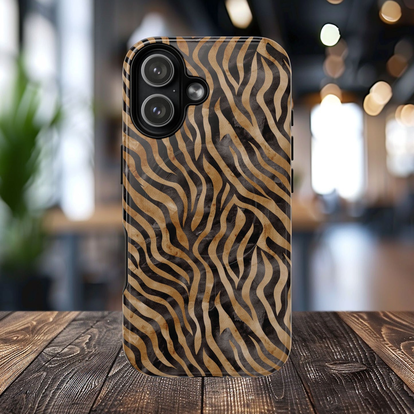 Tough Magnetic iPhone Case with Zebra Print, Stylish Protection for iPhones, Unique iPhone Accessory, Gift for Animal Lovers]