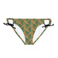 Brown Tropical Bliss Loop Tie Side Bikini Bottom (AOP)