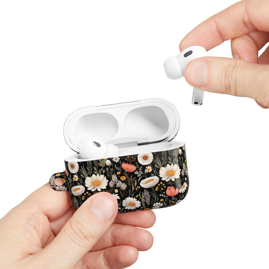 Blossom Elegance: Noir Garden AirPod Case - Chic Floral Design for Nature Lovers- Airpods Pro Gen 1 and 2, Gen 1 to 4.