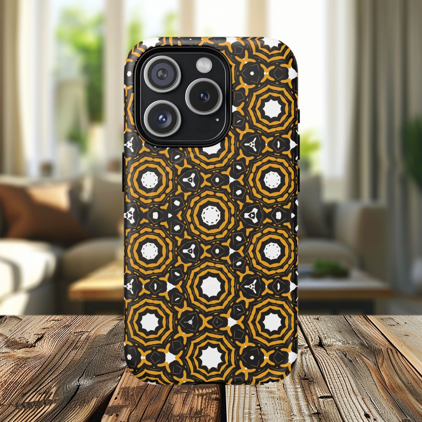 Stylish Tough Magnetic Phone Case, Unique Pattern Phone Cover, Durable Magnetic Case, Trendy Tech Accessories, Gift for Phone Lovers