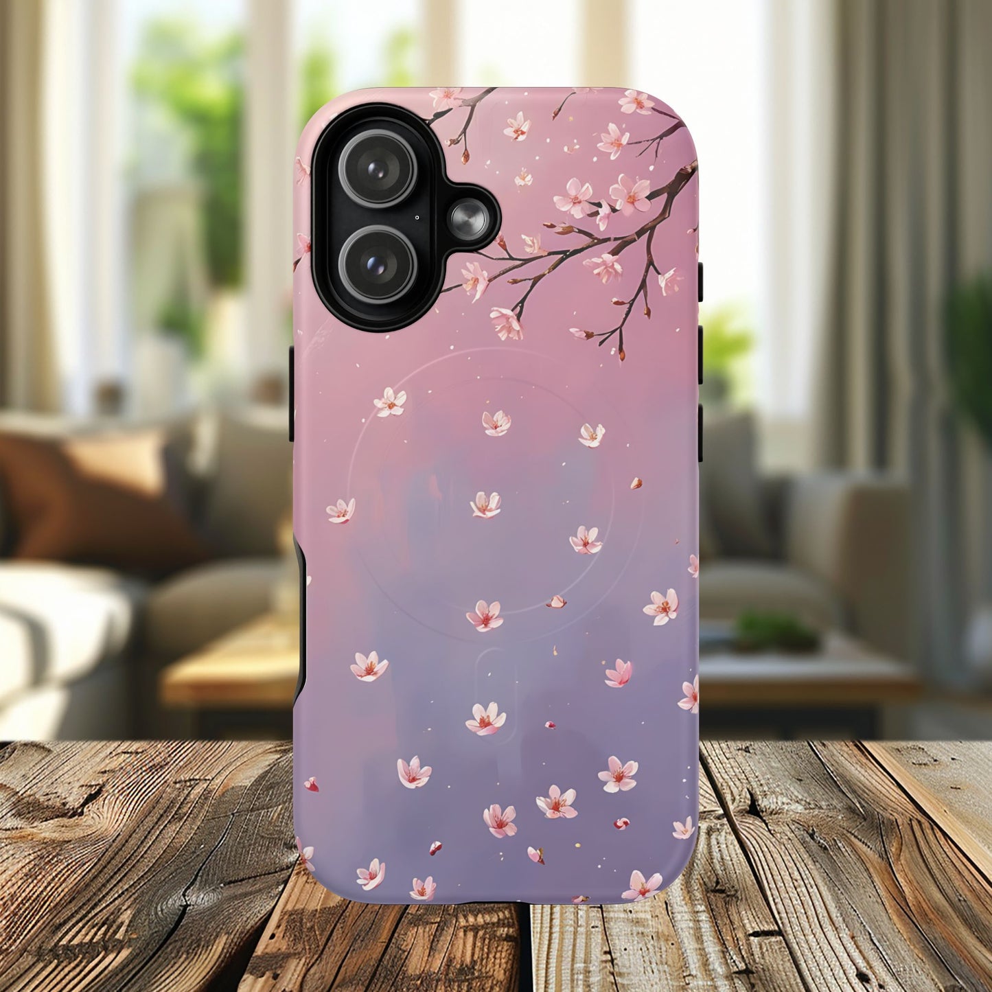 Tiny Cherry Blossom Floral Tough Magnetic Phone Cases, Durable Phone Cover, Floral Design Case, iPhone Protector, Cute Gift for Her