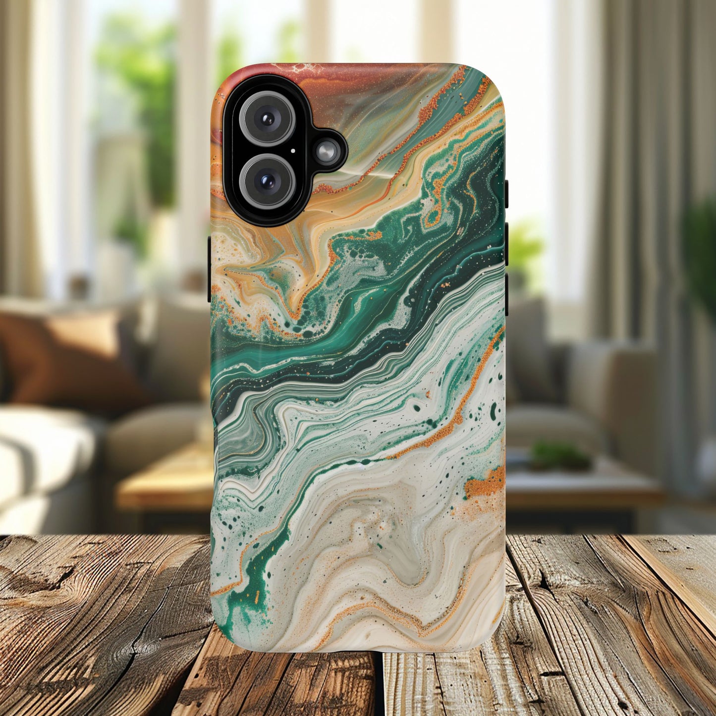 Stylish Tough Acrylic Magnetic iPhone Cases for Everyday Protection, Marble Design, Unique Gifts for Tech Lovers, Holiday Essentials