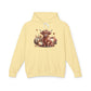 Autumn Highland Cow Charm Lightweight Hooded Sweatshirt