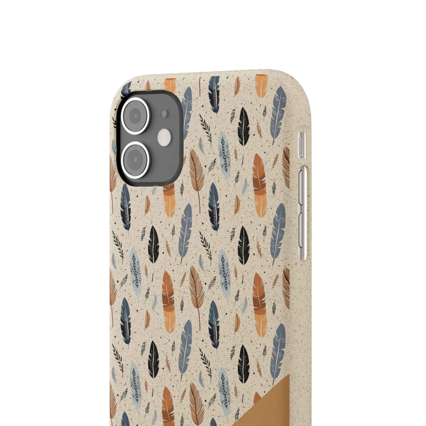 Personalized Whispering Feathers Samsung and iPhone Biodegradable Case, Custom Name Case.