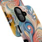 Personalized Sunset Garden Whirl Tough iPhone Magnetic Case for iPhone, Artistic Phone Cover, Durable Protection, Gifts for Her, Unique Style